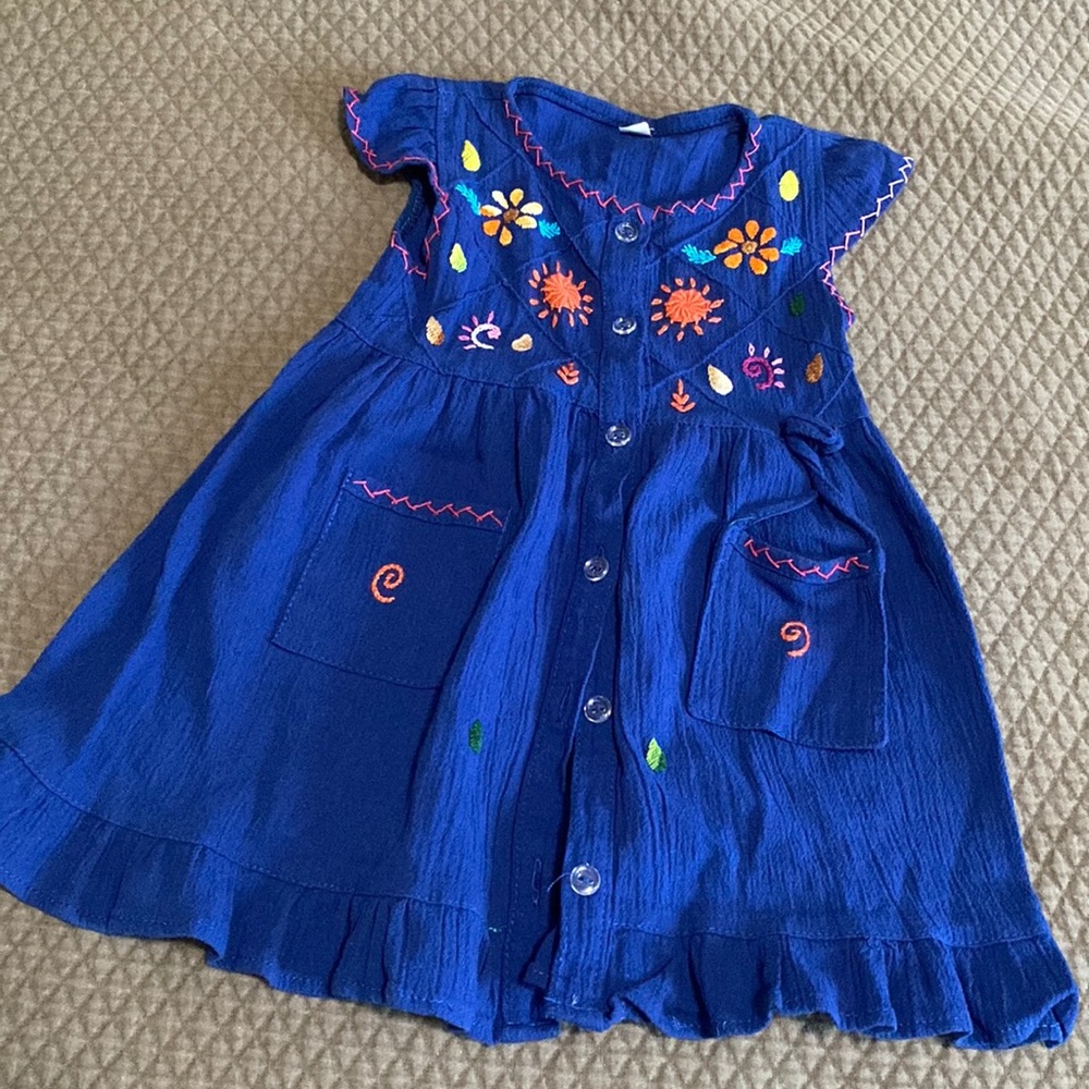 Mexican blue dress